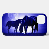 Paarden en blauwe nacht Case-Mate iPhone case (Achterkant (horizontaal))