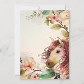 paarden en bloemen, Birthday Kaart (Achterkant)