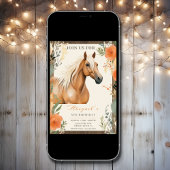 paarden en bloemen, Birthday Kaart