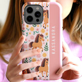 Paarden en Bloemen Bloemstuk Aangepaste Gepersonal Case-Mate iPhone Case