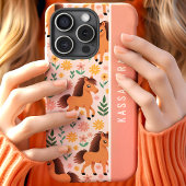 Paarden en Bloemen Bloemstuk Aangepaste Gepersonal Case-Mate iPhone Case