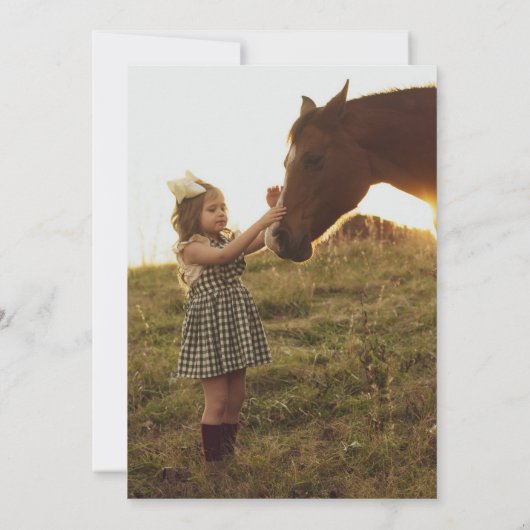 Paarden en bloemen Kaart (Achterkant)