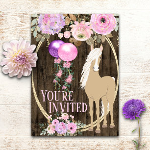 paarden en bloemen op Barnwood Birthday Kaart
