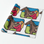 Paarden en Boerderijen meisjes Cadeaupapier (Uitgerold)