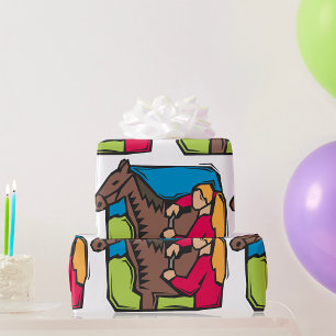Paarden en Boerderijen meisjes Cadeaupapier