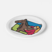 Paarden en Boerderijen meisjes Papieren Bordje (Gekanteld)