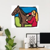Paarden en Boerderijen meisjes Poster (Thuiskantoor)