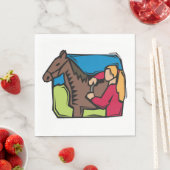 Paarden en Boerderijen meisjes Servet (Insitu)