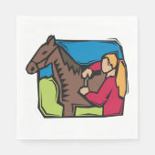 Paarden en Boerderijen meisjes Servet (Voorkant)