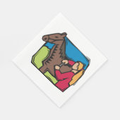 Paarden en Boerderijen meisjes Servet (Hoek)