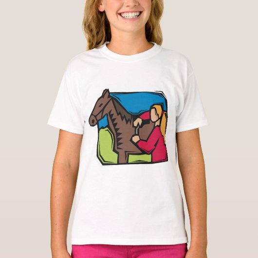 Paarden en Boerderijen meisjes T-shirt (Voorkant)