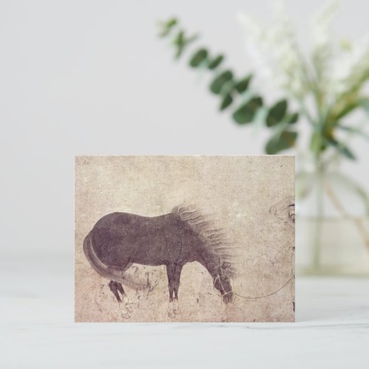 Paarden en bomen in de winter briefkaart (Staand voorkant)