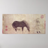 Paarden en bomen in de winter poster (Voorkant)