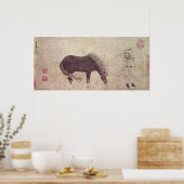 Paarden en bomen in de winter poster (Keuken)