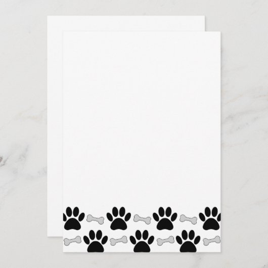 Paarden en Botten Patroon DIY Blank Kaart (Voorkant / Achterkant)