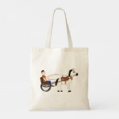 Paarden en buikige Canvas tas (Achterkant)