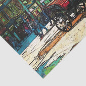 Paarden- en buizenvervoer in het centrum van de on tissuepapier (Detail)