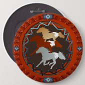 Paarden en Button (Voorkant /achterkant)