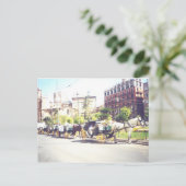 Paarden en Carraige Valencia Spanje Briefkaart (Staand voorkant)