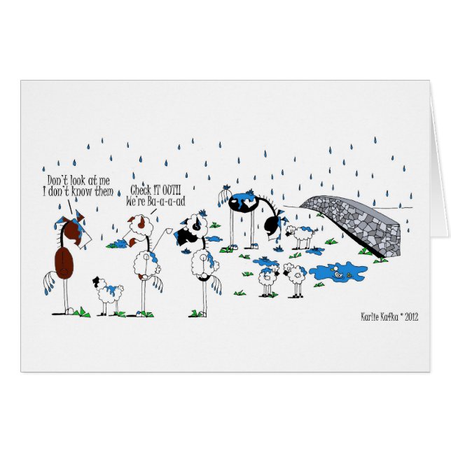 Paarden en Cartoons van schapen (Voorkant Horizontaal)