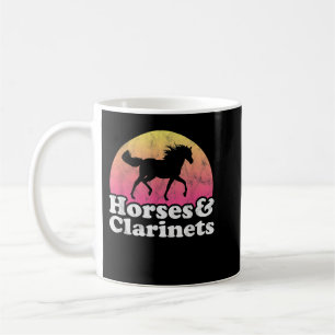 Paarden en Clarinet Women of Girls Horses Clarinet Koffiemok