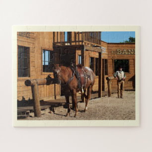 Paarden en cowboy legpuzzel