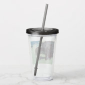 Paarden en cowboy Winter Snow Acryl Drinkbeker (Achterkant)