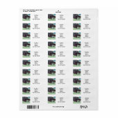 Paarden en cowboy Winter Snow Etiket (Full Sheet)