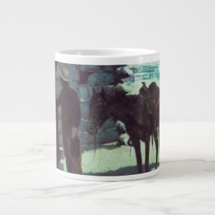 Paarden en cowboy Winter Snow Grote Koffiekop