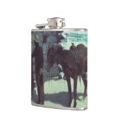 Paarden en cowboy Winter Snow Heupfles (Links)