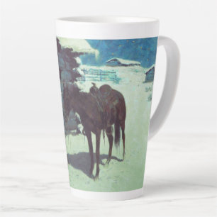 Paarden en cowboy Winter Snow Latte Mok