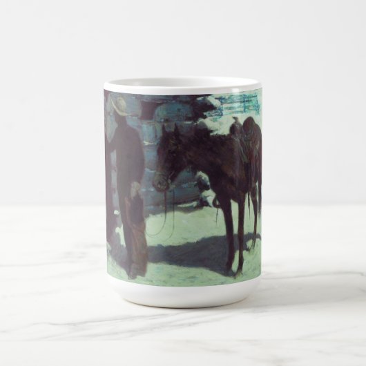 Paarden en cowboy Winter Snow Magische Mok (Midden)