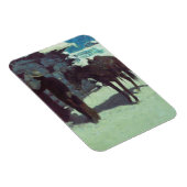 Paarden en cowboy Winter Snow Magneet (Rechterzijde)