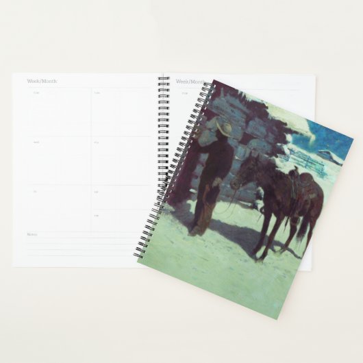 Paarden en cowboy Winter Snow Planner (Display)