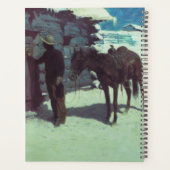 Paarden en cowboy Winter Snow Planner (Achterkant)