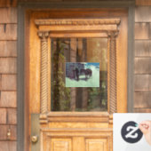 Paarden en cowboy Winter Snow Raamsticker (Huis Deur)