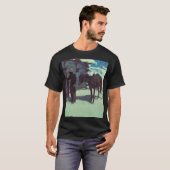Paarden en cowboy Winter Snow T-shirt (Voorkant volledig)