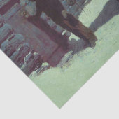 Paarden en cowboy Winter Snow Tissuepapier (Detail)