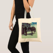 Paarden en cowboy Winter Snow Tote Bag (Voorkant (product))