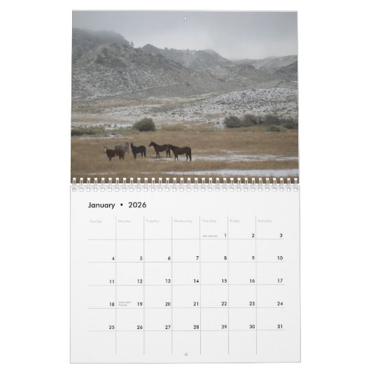 Paarden en cowboys kalender (Jan 2026)