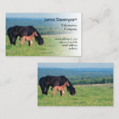 Paarden en dieren op een weide visitekaartje (Voorkant / Achterkant)