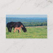 Paarden en dieren op een weide visitekaartje (Achterkant)