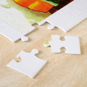Paarden en dragers van kunst legpuzzel (Zijkant)