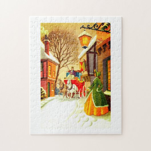 Paarden en dragers van kunst legpuzzel (Verticaal)