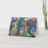 Paarden en Eagle van Franz Marc, Cubistische kuns Kaart (Voorkant)