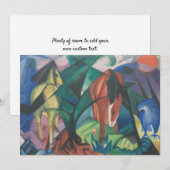 Paarden en Eagle van Franz Marc,  Cubistische kuns Kaart (Voorkant / Achterkant)