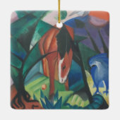 Paarden en Eagle van Franz Marc,  Cubistische kuns Keramisch Ornament (Achterkant)