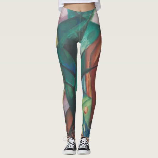 Paarden en Eagle van Franz Marc,  Cubistische kuns Leggings (Voorkant)