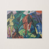 Paarden en Eagle van Franz Marc,  Cubistische kuns Legpuzzel (Horizontaal)