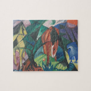 Paarden en Eagle van Franz Marc,  Cubistische kuns Legpuzzel